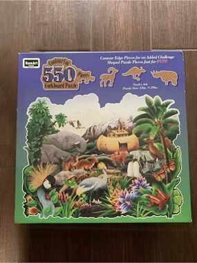 Vintage 1992 Rose Art Corkboard Contour Cut Puzzle NOAH'S ARK 550 Pc 23×29 09551